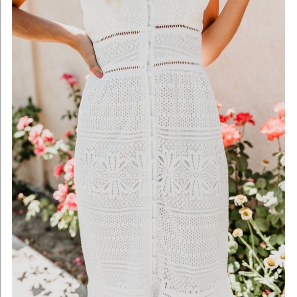 Forever + Beyond Button Down Lace Dress- Vici - Picture 2 of 5